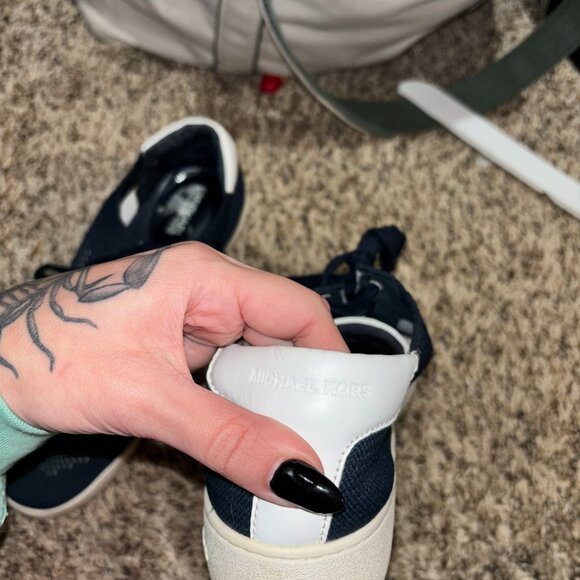 michael kors navy and white sneakers - Picture 5 of 5